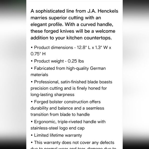 Henckels Accent Forged 8" Bread Knife - Picture 3 of 5